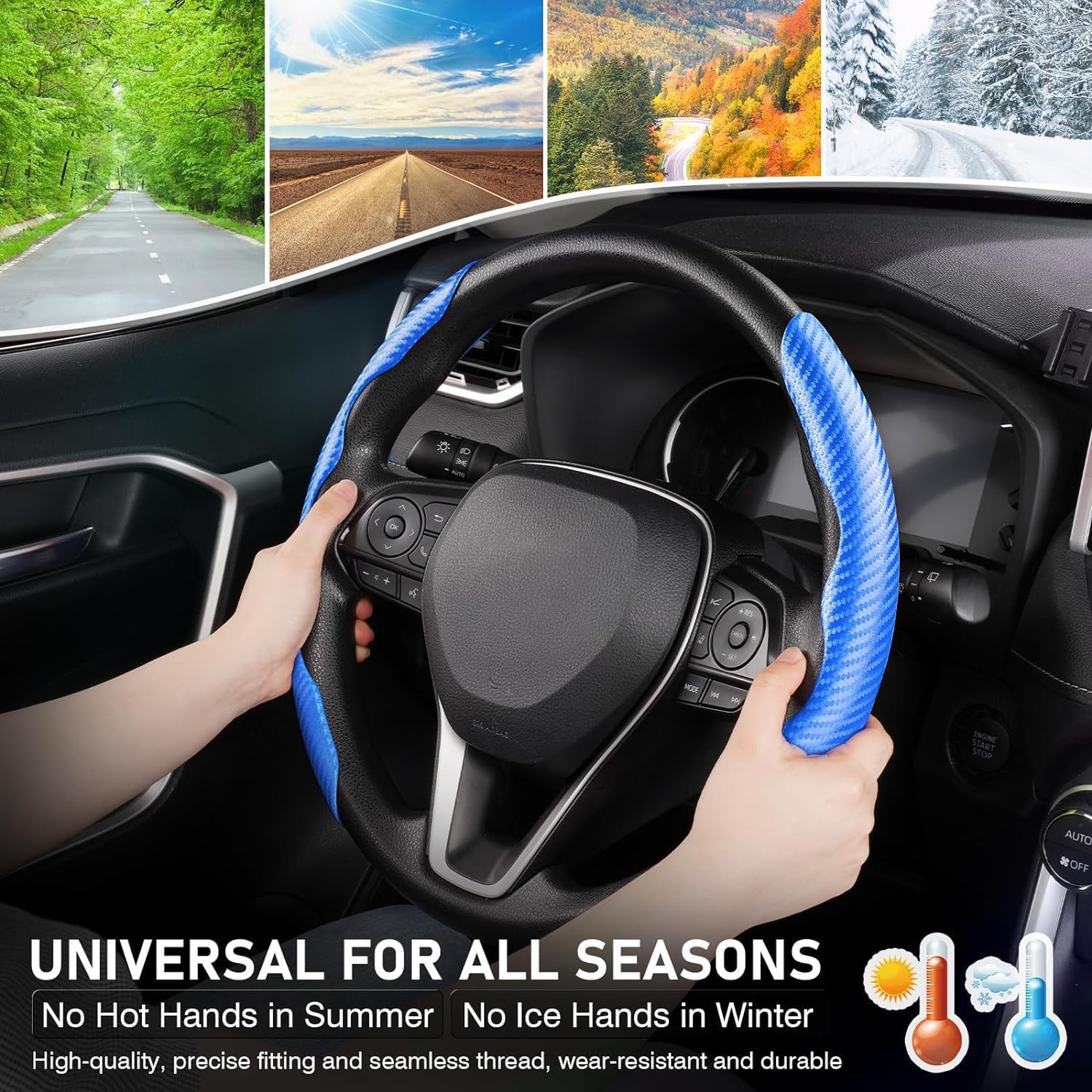 Ultra-Thin Steering Wheel Cover™ - Non-slip and sweat-resistant