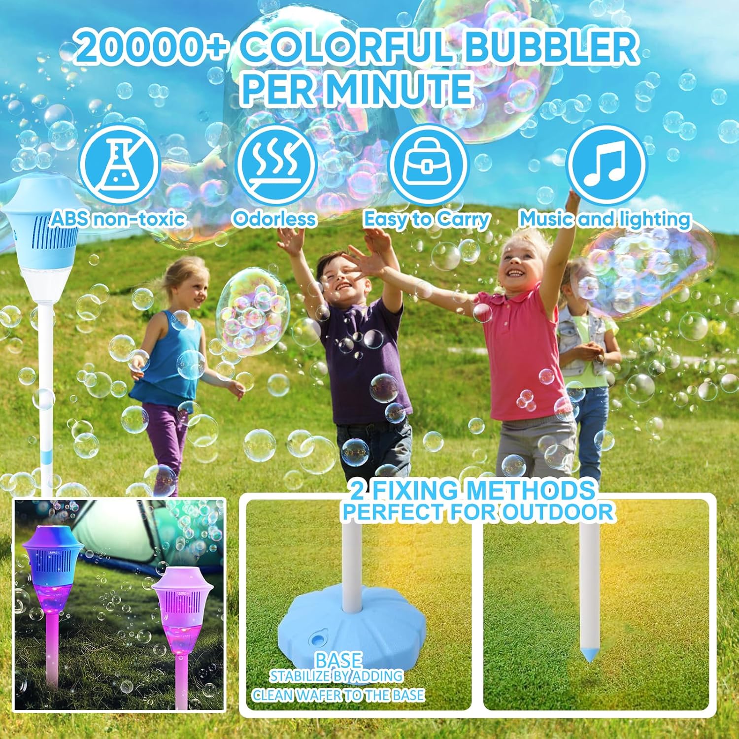 BubbleStorm™ - Portable Bubble Maker for Kids