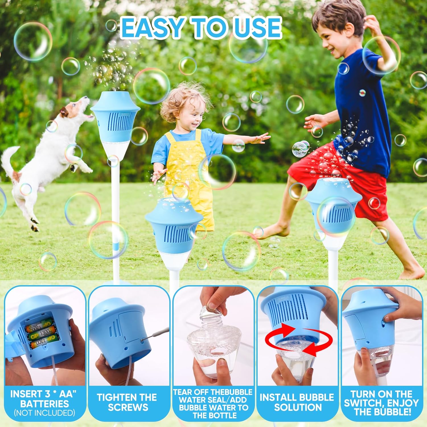 BubbleStorm™ - Portable Bubble Maker for Kids