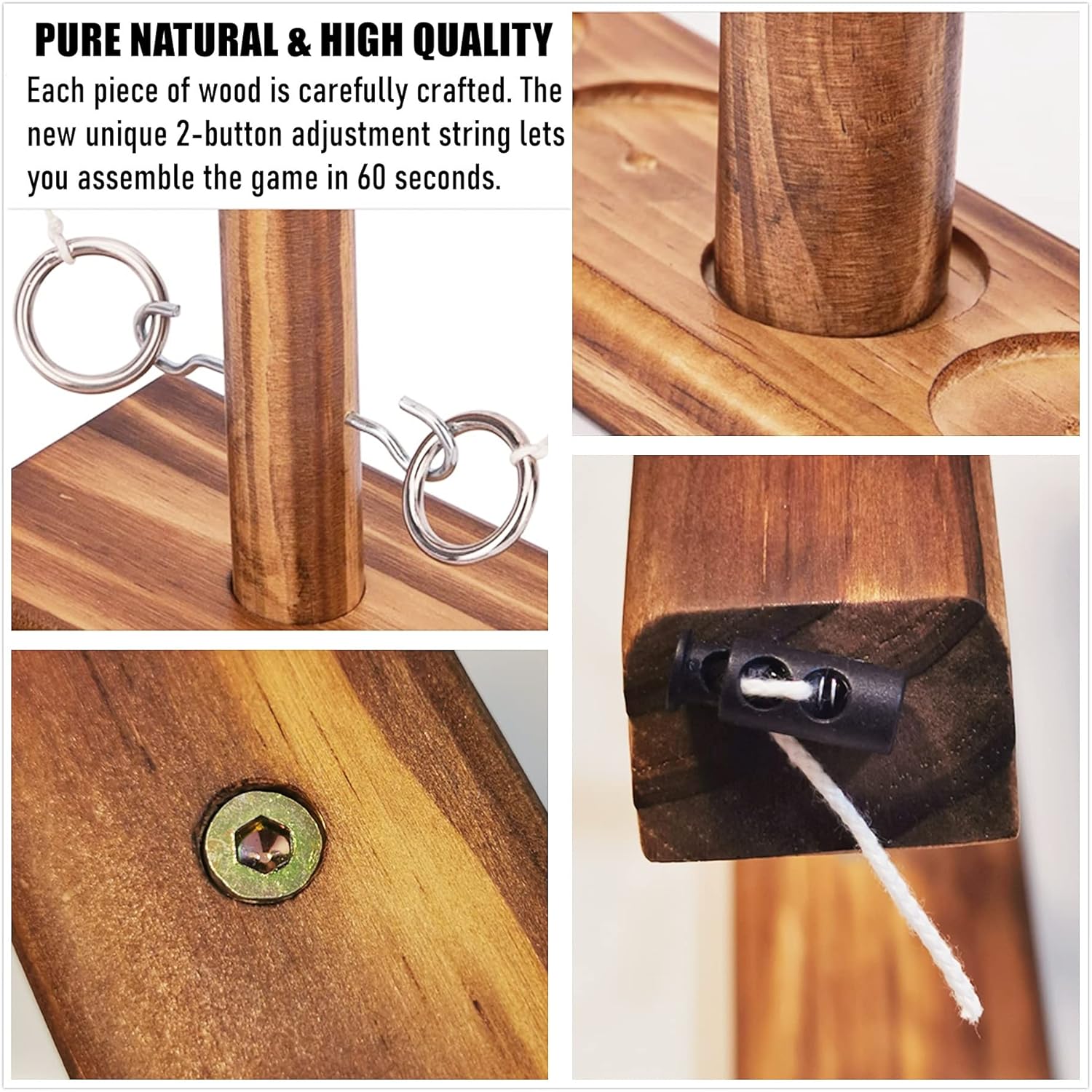 CreativeHurl™ - Wooden Ring Toss Game
