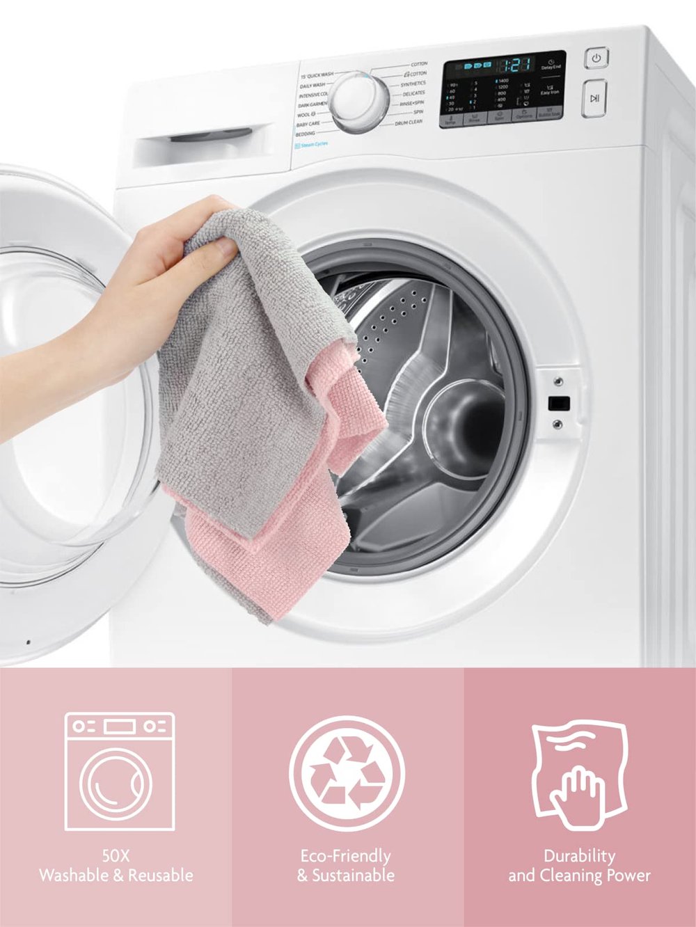 1+1 FREE | CleanCycle™ Reusable Microfiber Towels
