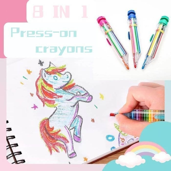 1+1 FREE | 8-in-1 Colored Pencil™ — Unleash Creativity Anywhere, Fun and Mess-Free Every Time