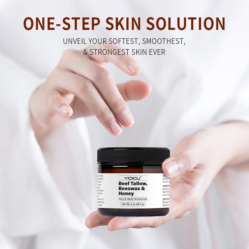 GlowTallow™ - Beef Tallow Beeswax and Honey Face Moisturizer - Handmade 100% Natural Moisturizer