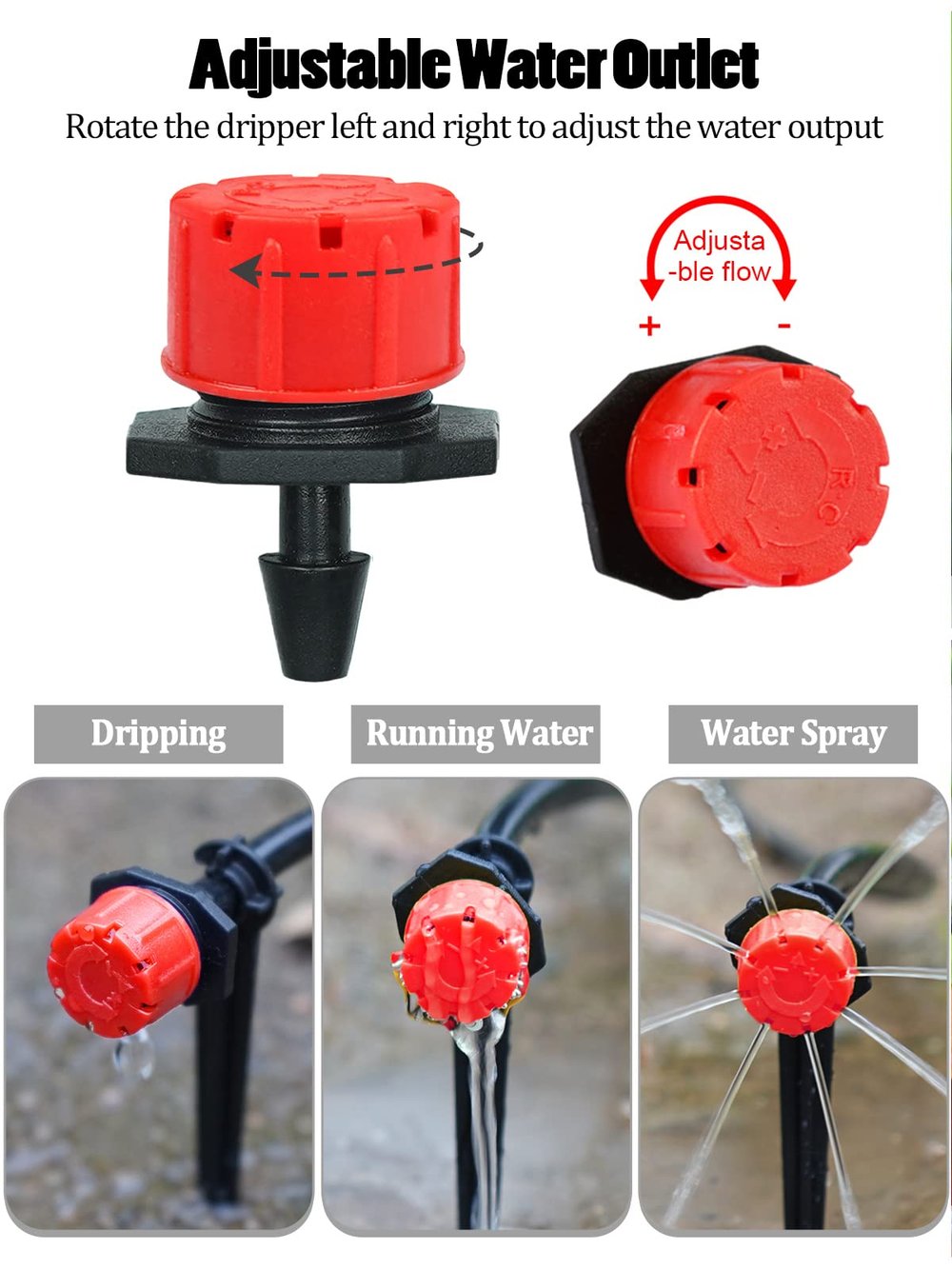 Adjustable Drip Irrigation Nozzles™ - Adjustable Drip Nozzles for Precise Plant Watering