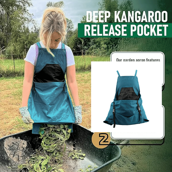 Kangaroom™ - Crossback Garden Apron with Deep Kangaroo Side Pockets