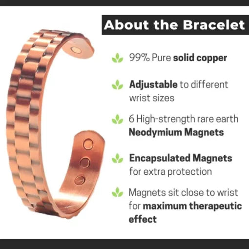 1+1 FREE | Menheal™ Magnetic Therapy Bioion Bracelet