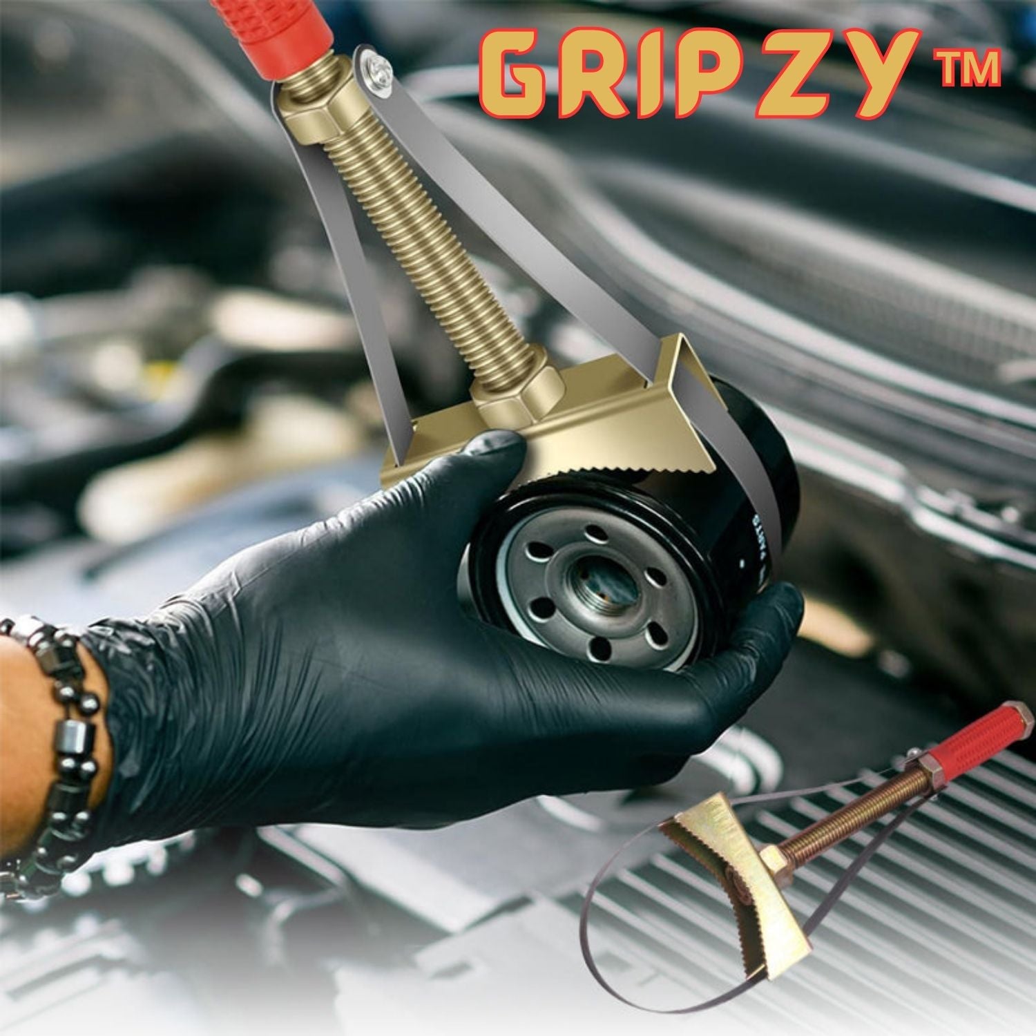 Gripzy™ — Ensures effortless and unbreakable oil changes, putting an end to oil filter frustrations