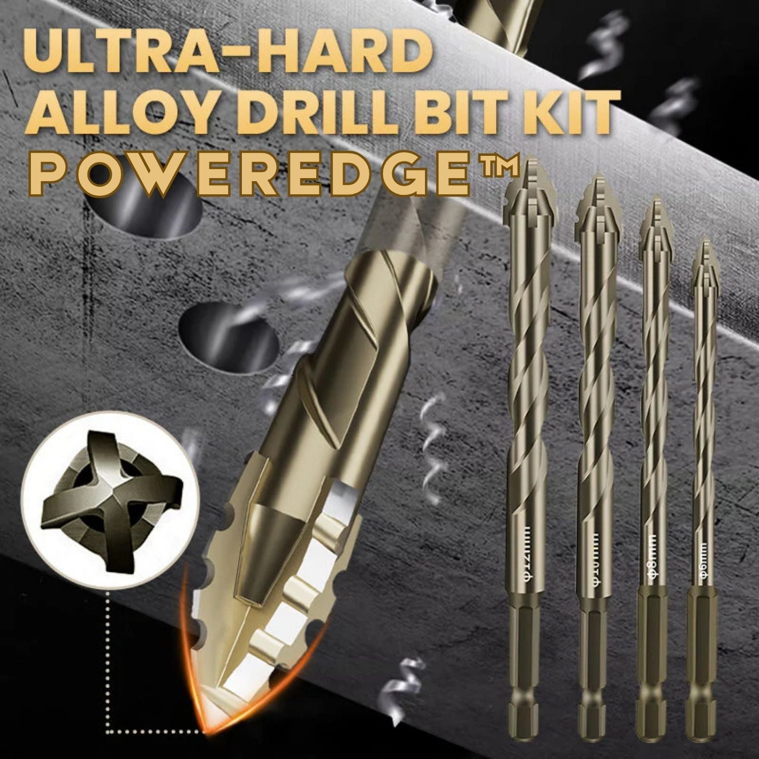 1+1 FREE | PowerEdge™ Ensures precise drilling performance and eliminates inaccuracies with its precision design (4 PCS/Set)