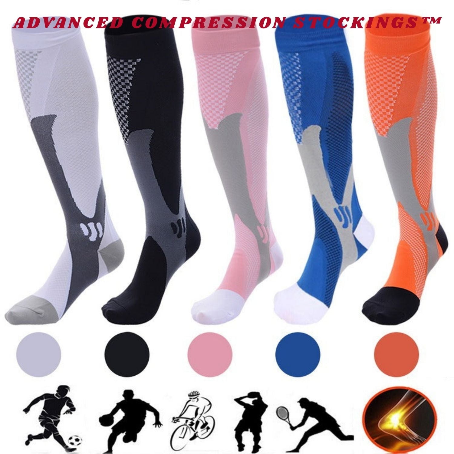 1+1 FREE | Advanced Compression Stockings™ Say Goodbye to Aching Legs and Stiffness