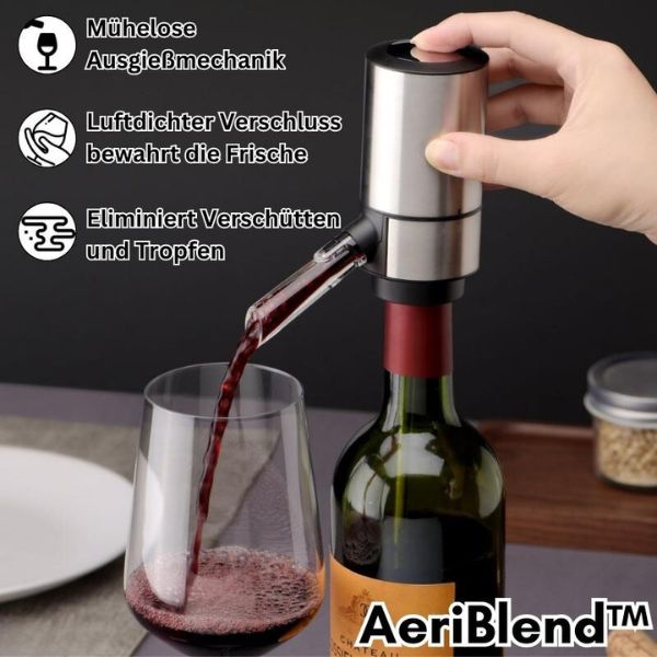AeriBlend™ 3-in-1 Wine Aerator, Storage, and Dispenser