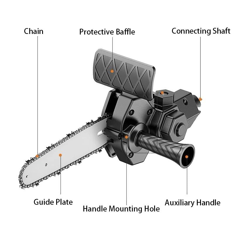 DrillSaw™ – 4/6 Inch Drill Adapter For An Electric Chainsaw