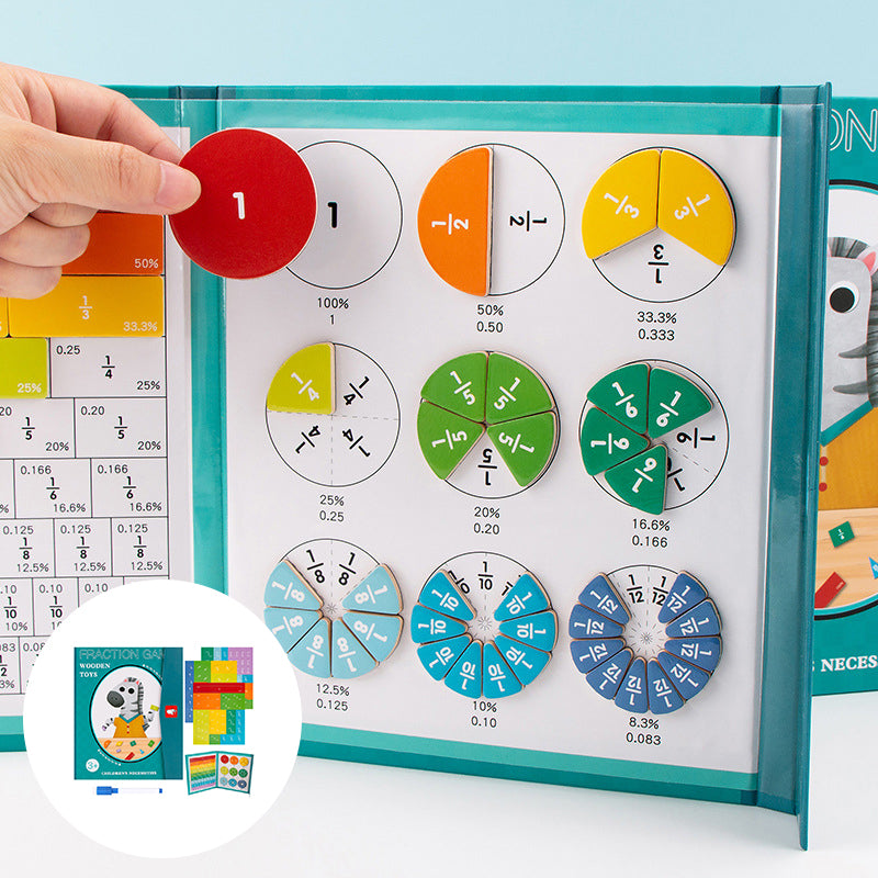 Magnetic Book Fraction Puzzle for Children™ - Learning Fractions through Play