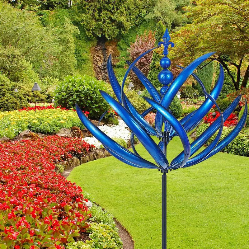 SerenitySpin™ - Experience the Beauty of the Lotus Wind Chime in Your Garden!