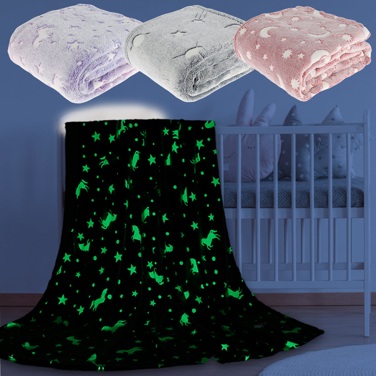 GlimBlanket™ - Shimmering Night Stars Blanket