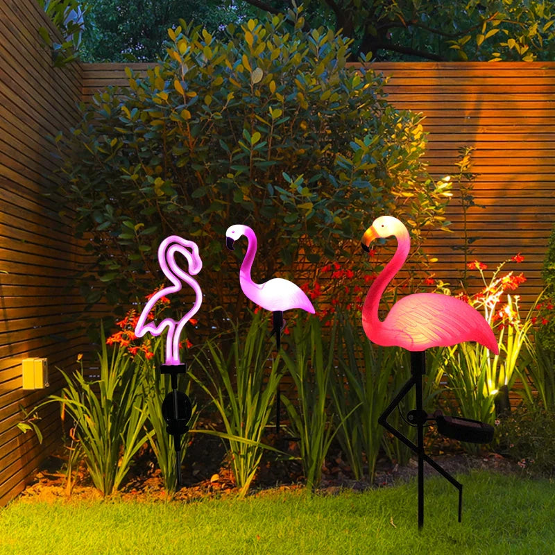 1+1 FREE | Glowingo™ Colorful Solar Flamingo Light