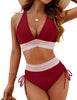 CurveWave™ – Bikini Set Women's High Waist Tankini V-Neck Bikini Set