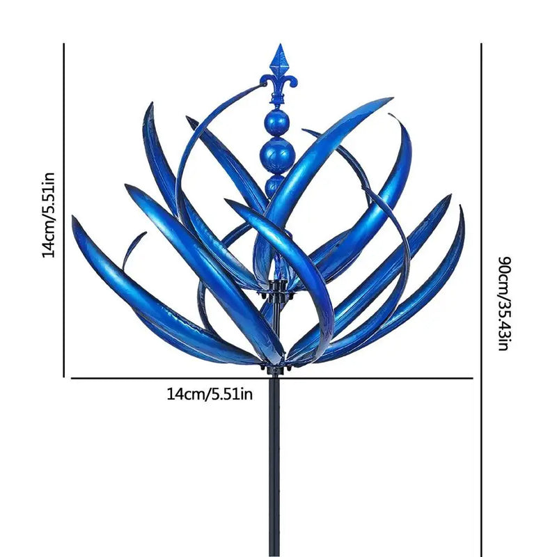 SerenitySpin™ - Experience the Beauty of the Lotus Wind Chime in Your Garden!