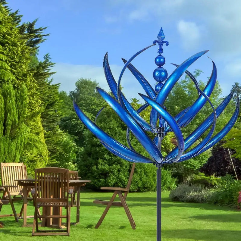 SerenitySpin™ - Experience the Beauty of the Lotus Wind Chime in Your Garden!