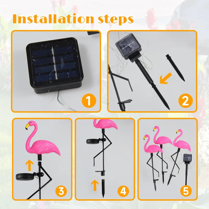 1+1 FREE | Glowingo™ Colorful Solar Flamingo Light
