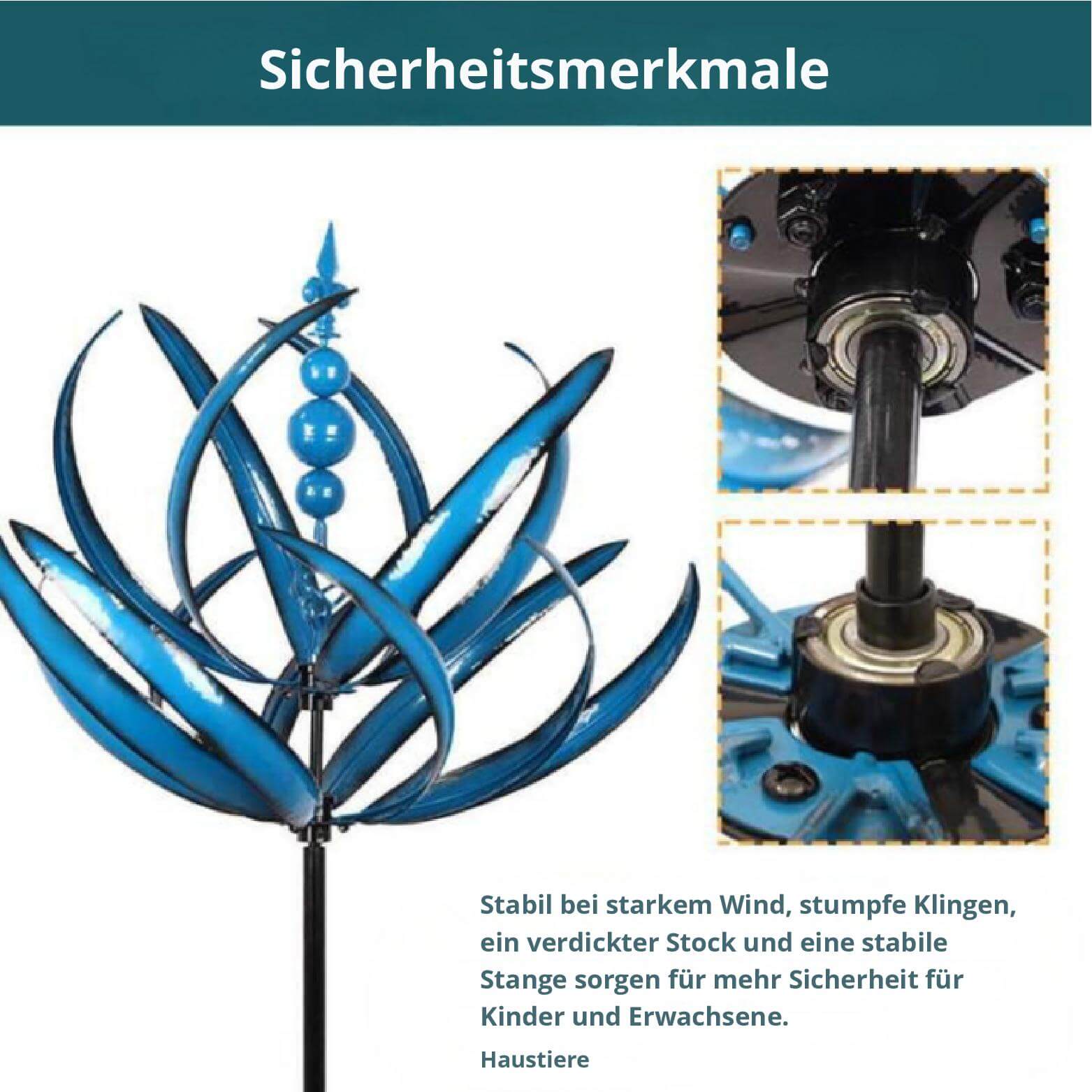 SerenitySpin™ - Experience the Beauty of the Lotus Wind Chime in Your Garden!