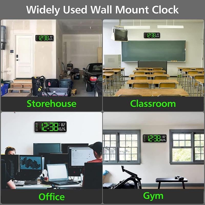 TimeLite™ - Improved Digital Wall Clock with Large Display