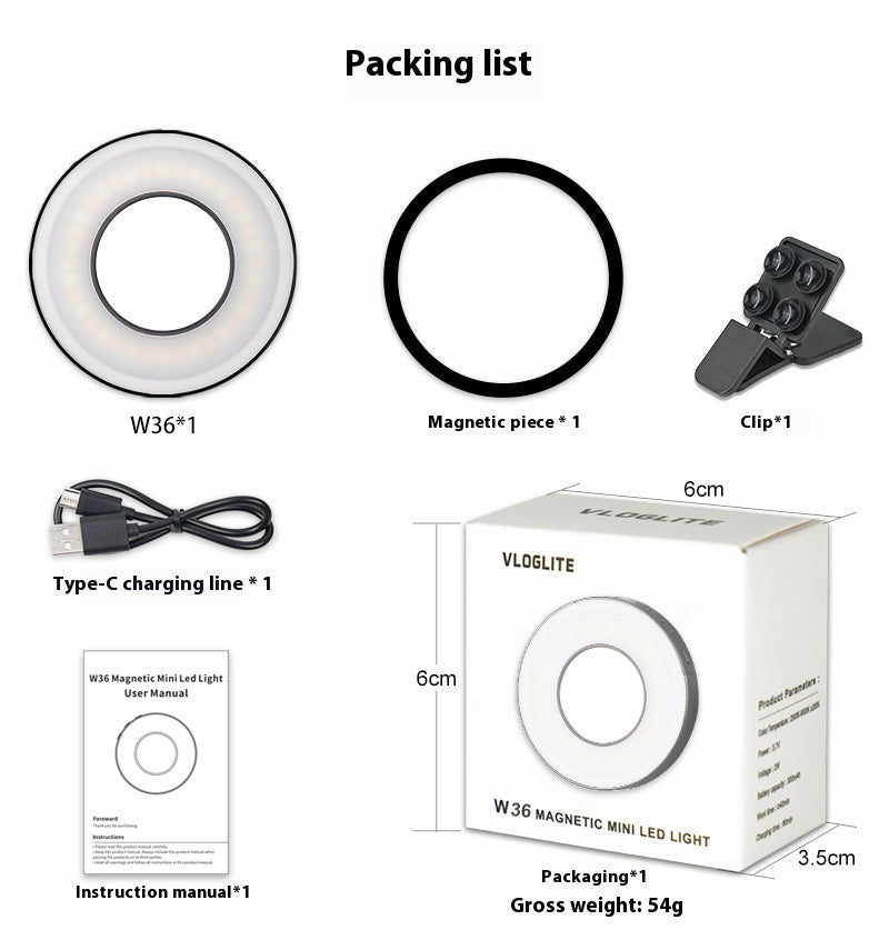MagniLight™ - Mini Magnetic Selfie Light