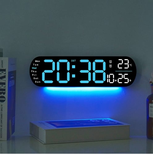 TimeLite™ - Improved Digital Wall Clock with Large Display