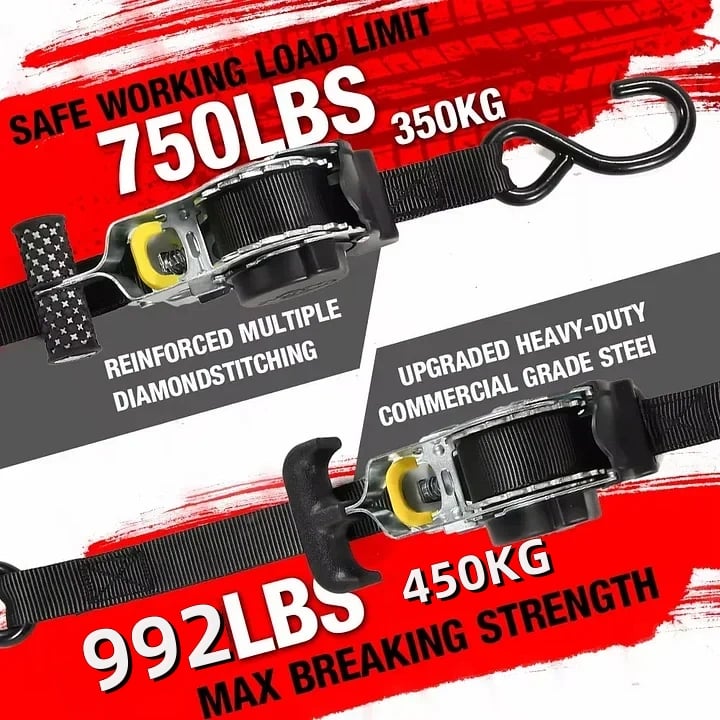 Strapify™ - Retractable Car Ratchet Strap