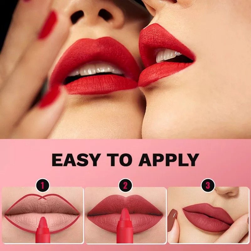 1+1 FREE | GlamPen™ Colored, Rotatable, Sharpenable, Matte Lipstick Pencils