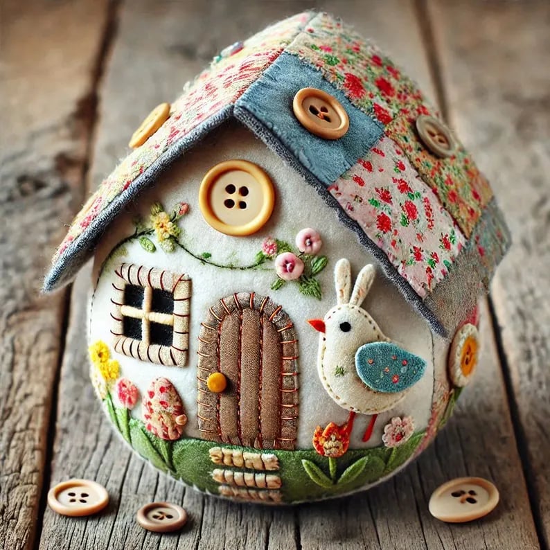 1+1 FREE | EggCraft™ Patchwork Felt Egg House DIY Kit