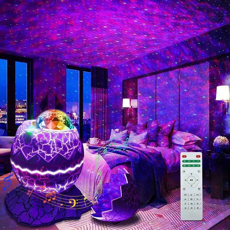 DracoGlow™ – 3-in-1 Galaxy Night Light, Projector & Speaker