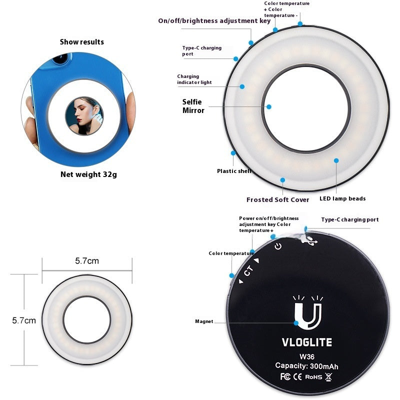 MagniLight™ - Mini Magnetic Selfie Light
