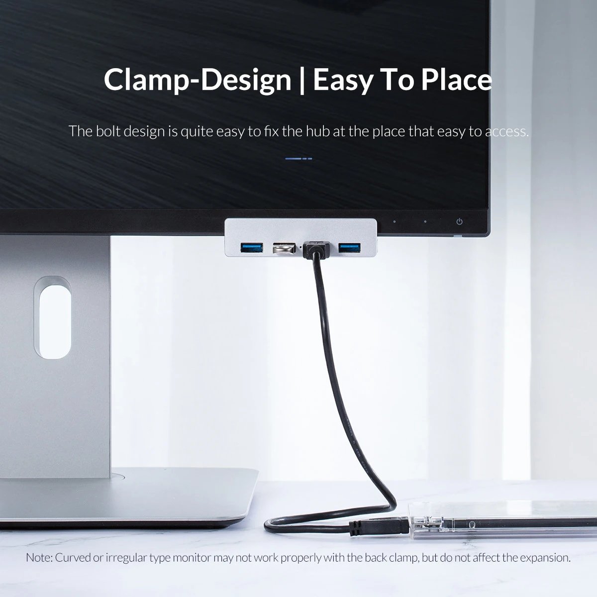 SpeedHub™ - 6-IN-1 Black Clip Dock 5Gbps USB 3.0 Hub Aluminum Alloy External Multi-USB Splitter Adapter for Laptop Desktop