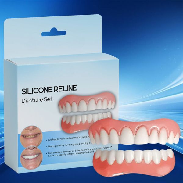 1+1 FREE | Silicone-Reline Denture Set™ - Ensures long-lasting comfort, a perfect fit, and a radiant smile!