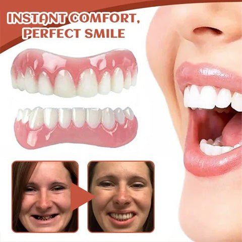 SecureSmile™ — Soft Silicone Support for Perfect Denture Fit