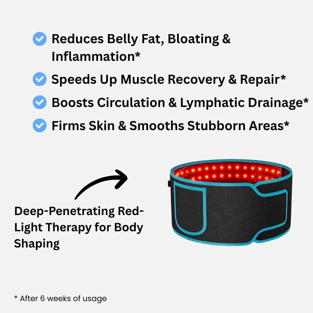 CoreVive™ Red Light Therapy Belt – Shape a confident, pain-free waist with effortless light power