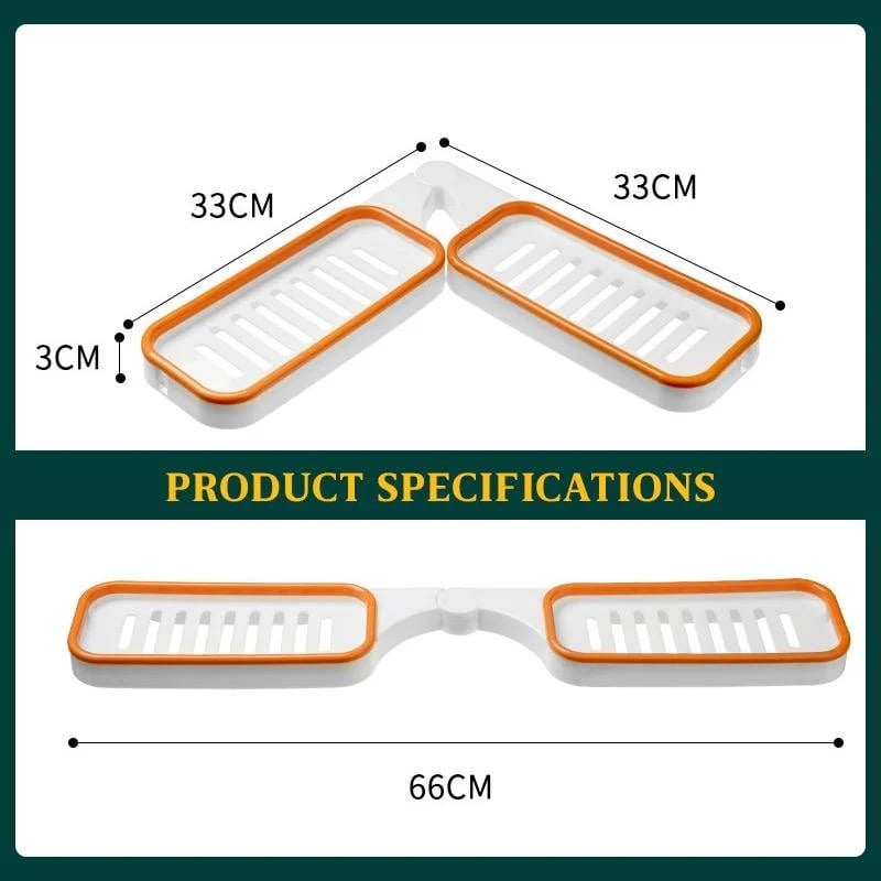 AquaSpin™ Eck Organizer — Transform any corner of your bathroom into effortless, dry, mold-free storage