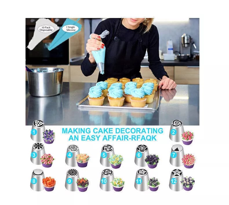 SilverCraft™ Piping Master Set — Create breathtaking cakes that turn heads