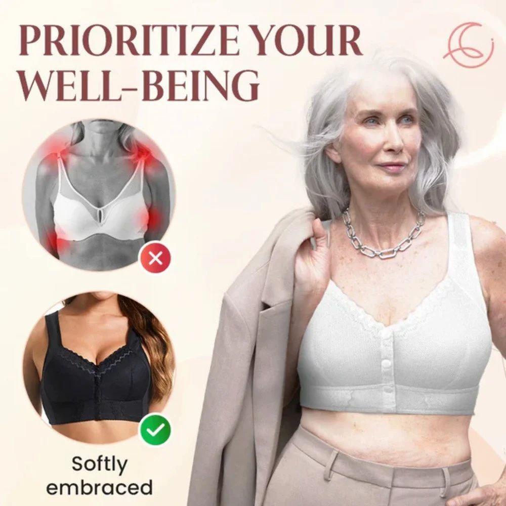 1+1 Free | Cotton Bra with Front Closure for Seniors