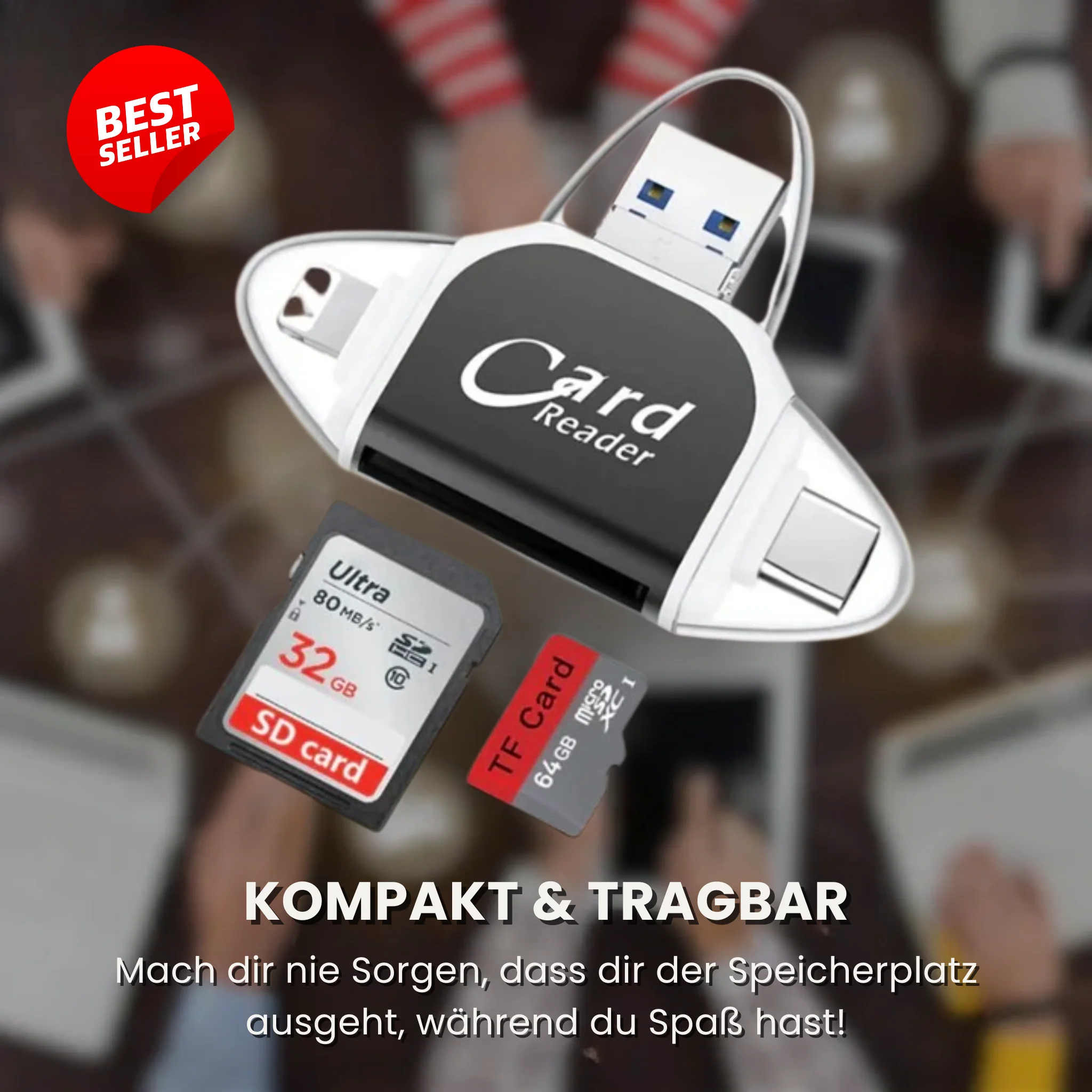 1+1 Free | MultiPort™ Fast and Universal All-in-One Card Reader