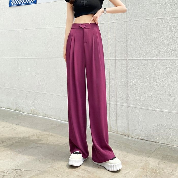 Katimy™ - High-waisted wide-leg trousers