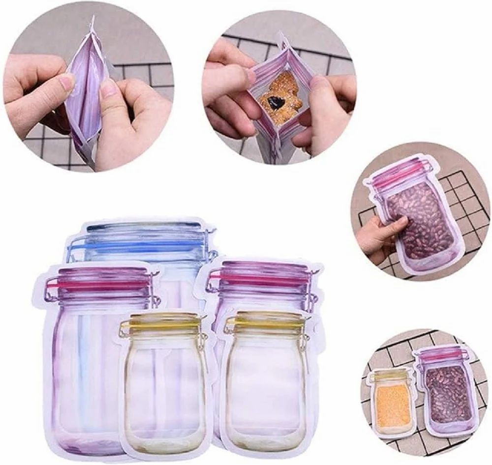 1+1 FREE | SealJars™ (3 Pack) Reusable Mason Jar Ziplock Bags