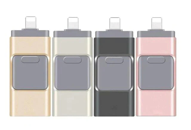 4-in-1 FlashDrive™ - Plug-and-Play Storage for iOS, PC, and Android Devices