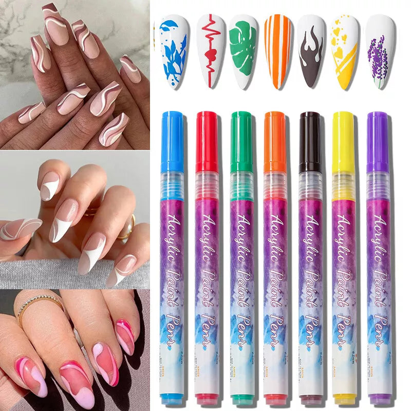 12-color ultra-thin curved nail brush™ - Professional nail painting set