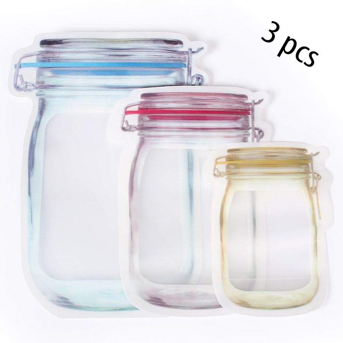 1+1 FREE | SealJars™ (3 Pack) Reusable Mason Jar Ziplock Bags