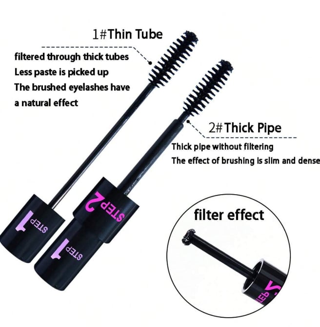 1+1 Free | LashVibe™ Long, Thick, Curved Mascara for Two Lashes