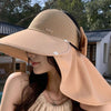 1+1 FREE | Solaris™ 2025 Summer New Large Brim Hollow Sun Protection Hat with Removable Neck Scarf