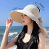 1+1 FREE | Solaris™ 2025 Summer New Large Brim Hollow Sun Protection Hat with Removable Neck Scarf