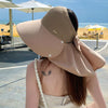 1+1 FREE | Solaris™ 2025 Summer New Large Brim Hollow Sun Protection Hat with Removable Neck Scarf