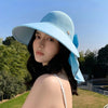 1+1 FREE | Solaris™ 2025 Summer New Large Brim Hollow Sun Protection Hat with Removable Neck Scarf